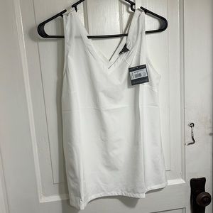 Eddie Bauer Departure v neck tank, NWT, S, Snow